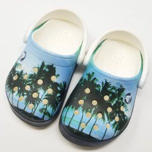 Beach retired design kids crocs palm tree
